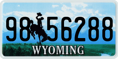 WY license plate 9856288