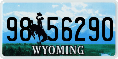 WY license plate 9856290