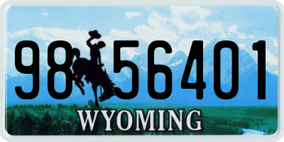 WY license plate 9856401