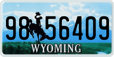 WY license plate 9856409