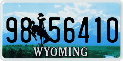 WY license plate 9856410