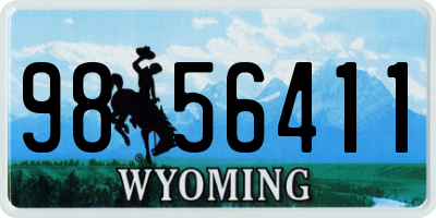 WY license plate 9856411