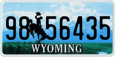 WY license plate 9856435