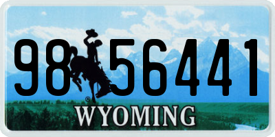 WY license plate 9856441