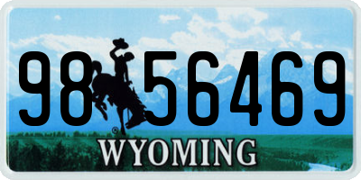 WY license plate 9856469