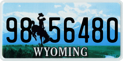 WY license plate 9856480