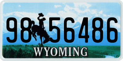 WY license plate 9856486