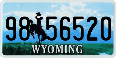 WY license plate 9856520