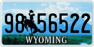 WY license plate 9856522