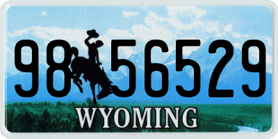 WY license plate 9856529