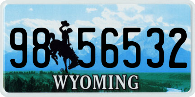 WY license plate 9856532