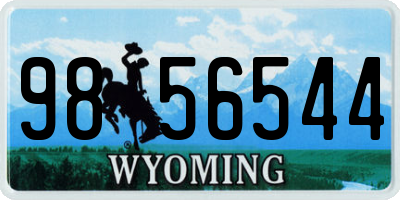 WY license plate 9856544