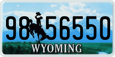 WY license plate 9856550
