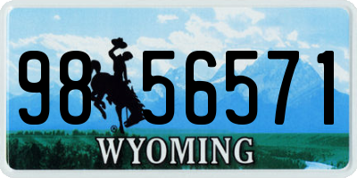 WY license plate 9856571