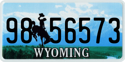 WY license plate 9856573