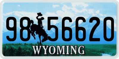 WY license plate 9856620