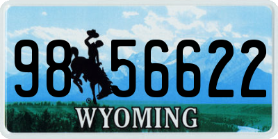 WY license plate 9856622