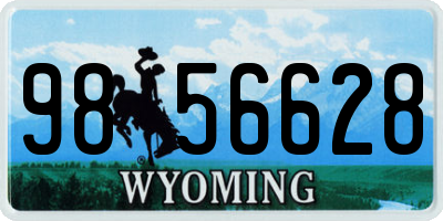 WY license plate 9856628