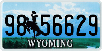 WY license plate 9856629