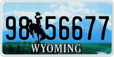 WY license plate 9856677