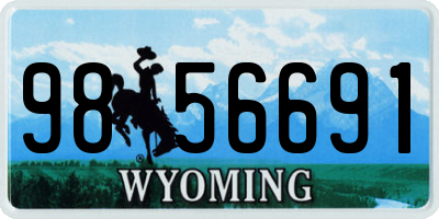 WY license plate 9856691