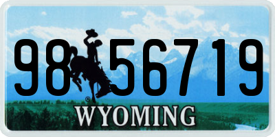 WY license plate 9856719