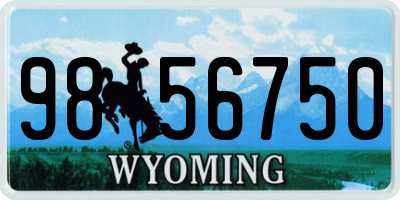 WY license plate 9856750