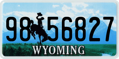WY license plate 9856827