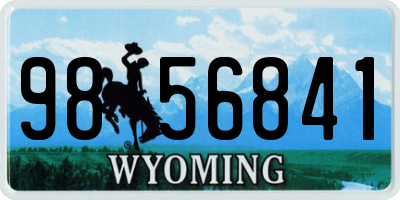 WY license plate 9856841