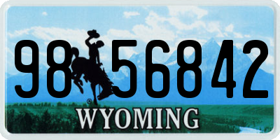 WY license plate 9856842