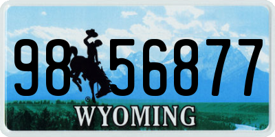 WY license plate 9856877