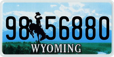 WY license plate 9856880