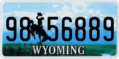 WY license plate 9856889