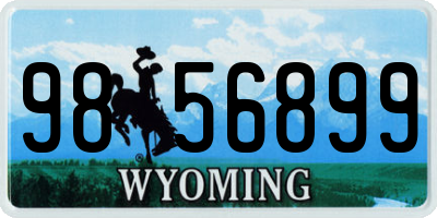 WY license plate 9856899