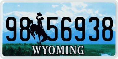 WY license plate 9856938