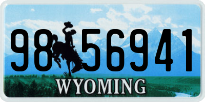 WY license plate 9856941