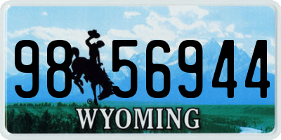 WY license plate 9856944