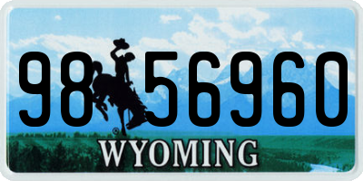 WY license plate 9856960