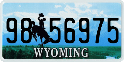 WY license plate 9856975