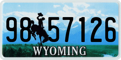WY license plate 9857126
