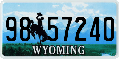 WY license plate 9857240