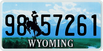WY license plate 9857261
