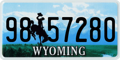 WY license plate 9857280