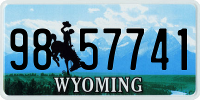 WY license plate 9857741