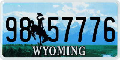 WY license plate 9857776