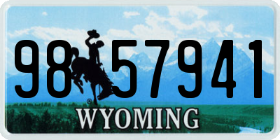 WY license plate 9857941