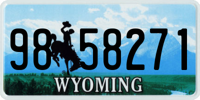 WY license plate 9858271