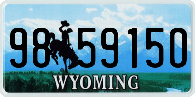 WY license plate 9859150