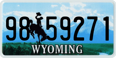 WY license plate 9859271