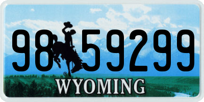 WY license plate 9859299